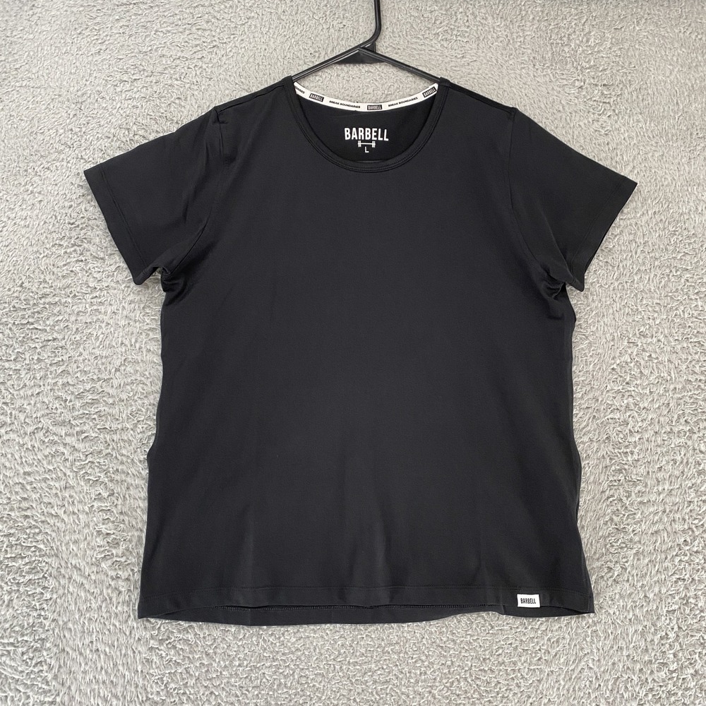 Barbell Apparel Shirt Womens Large Performance Athletic Gym Workout Lifting
